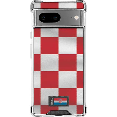 Croatia Soccer Flag Google Pixel 8 Clear Case